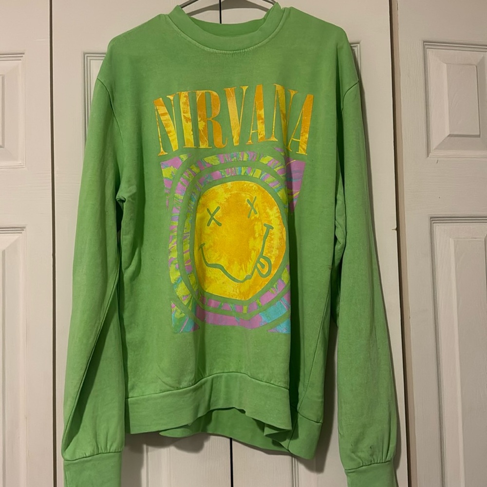 Nirvana crewneck size large green